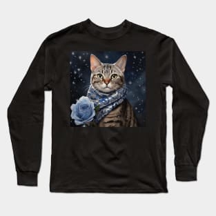 Bengal cat in snow Long Sleeve T-Shirt